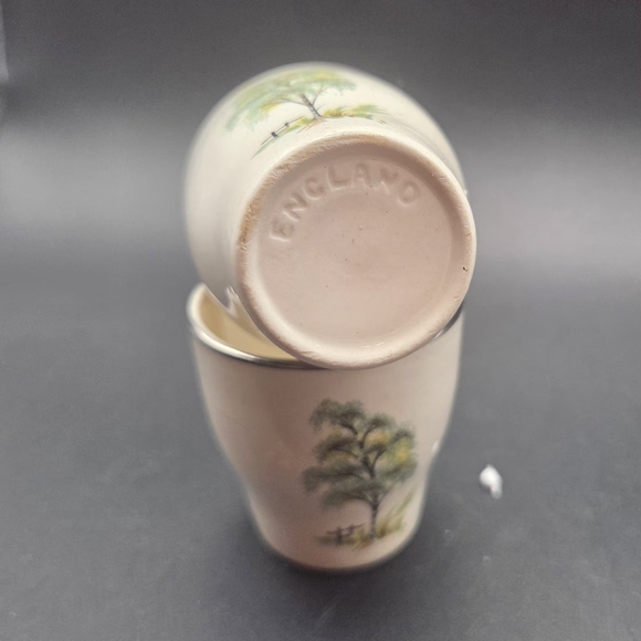 Vintage Egg Cups Low Profile Willow Tree Design - Picture 8 of 10